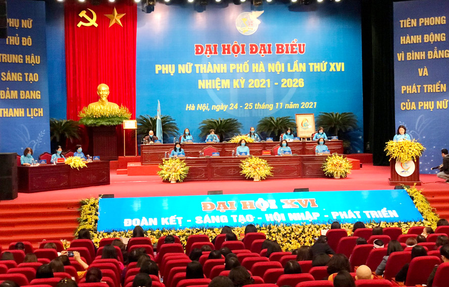 Hôm nay (25-11), khai mạc Đại hội đại biểu phụ nữ thành phố Hà Nội lần thứ XVI, nhiệm kỳ 2021-2026