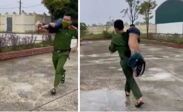 Thượng uý công an bế ngược cháu bé đuối nước chạy quanh sân, cứu sống thần kỳ