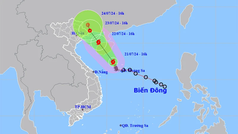 Bão số 2 hướng vào vịnh Bắc Bộ, miền bắc sắp có mưa lớn