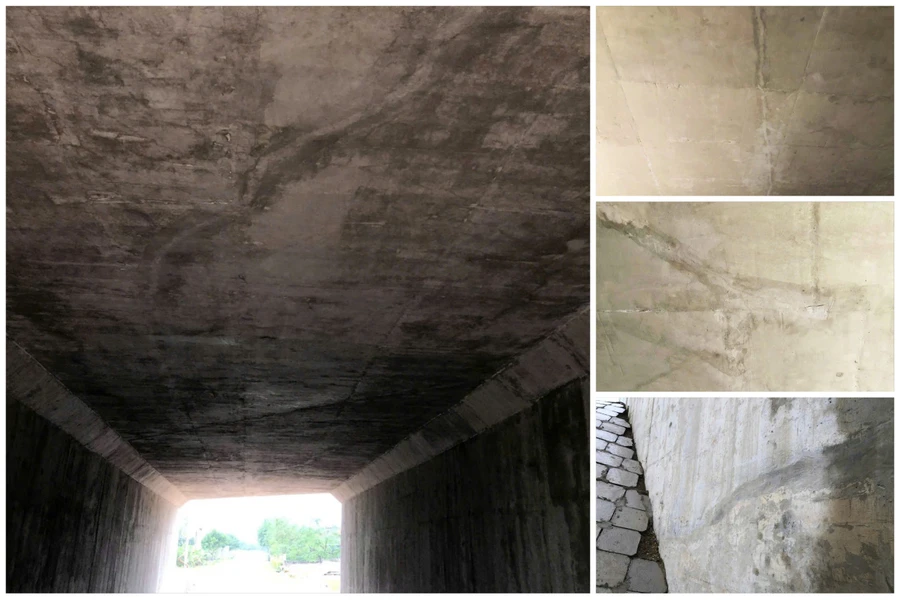Theo dõi các vết nứt hầm chui dân sinh cao tốc ở Hà Tĩnh