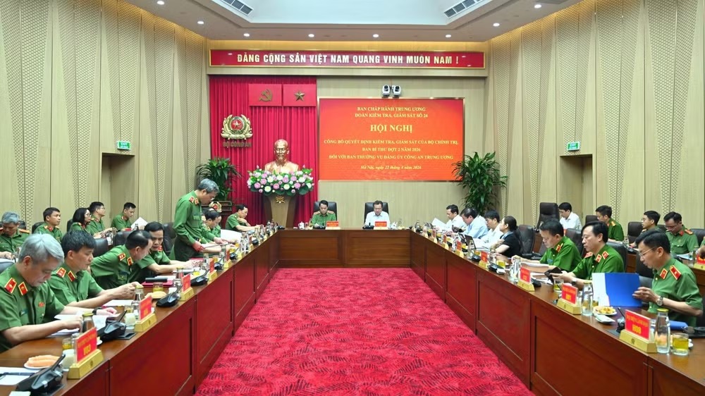 Công bố Quyết định kiểm tra, giám sát đối với Ban Thường vụ Đảng ủy Công an Trung ương